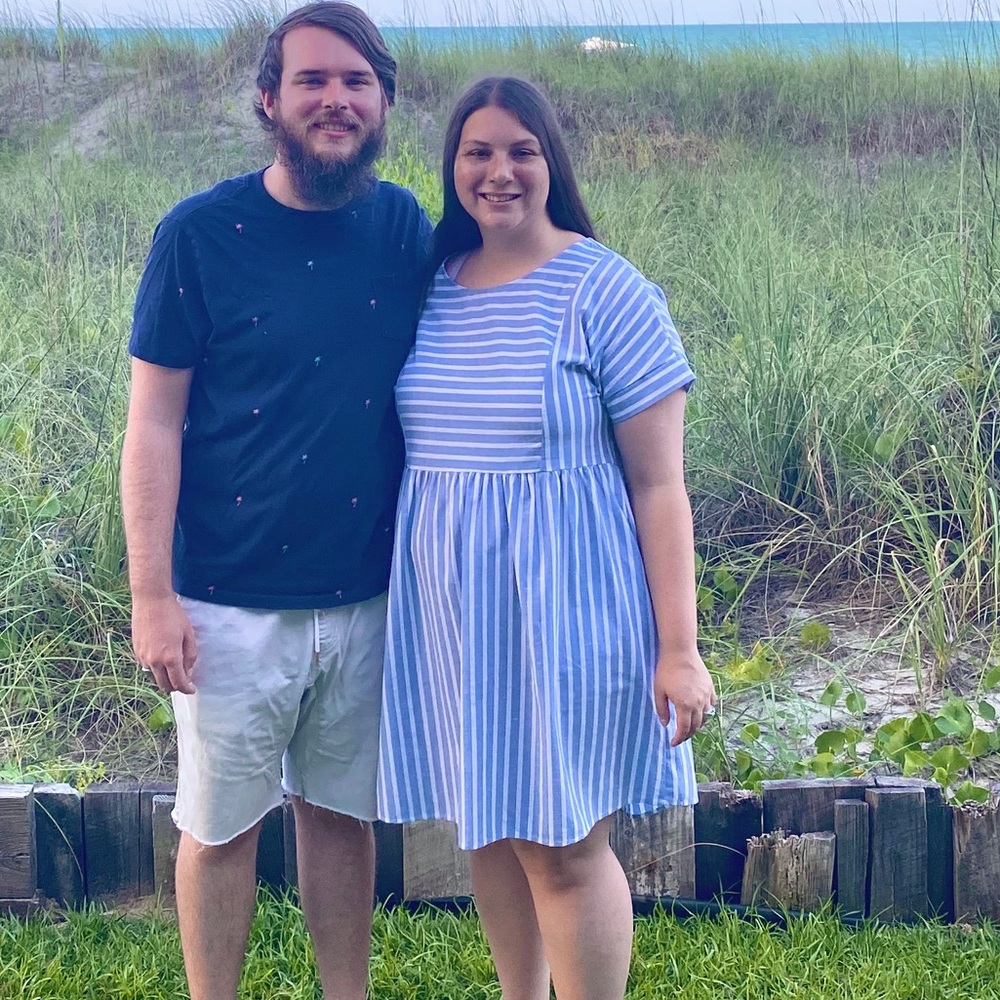 Blue Pin Stripe Dress